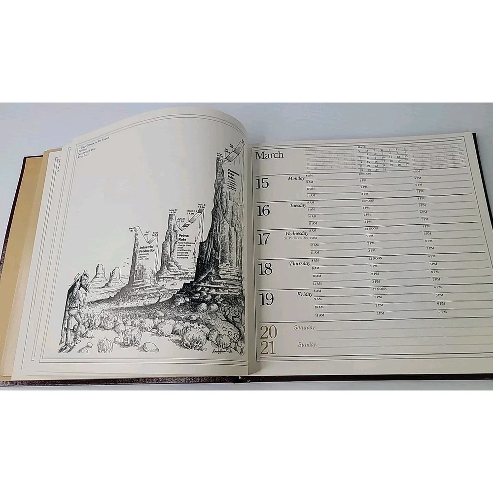 VTG RARE 1982 The New York Times Appointment Calendar Hardcover‎ Book Unused
